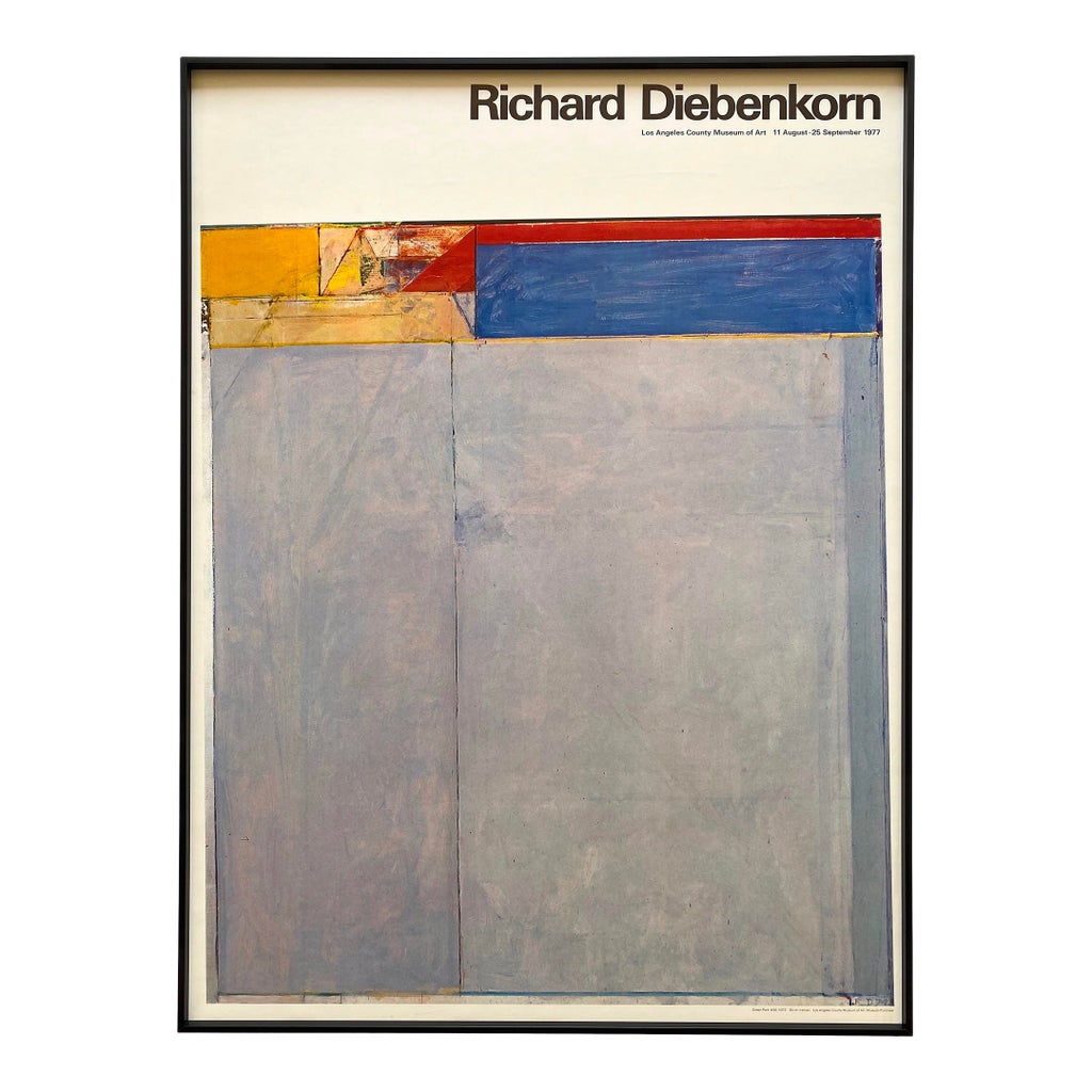Richard Diebenkorn Vintage 1977 Mid Century Modern Lithograph