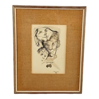 Anthony Triano 1928-1997 Imaginative Drawing by Famed Artist For Sale