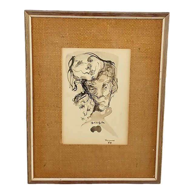 Anthony Triano 1928-1997 Imaginative Drawing by Famed Artist For Sale