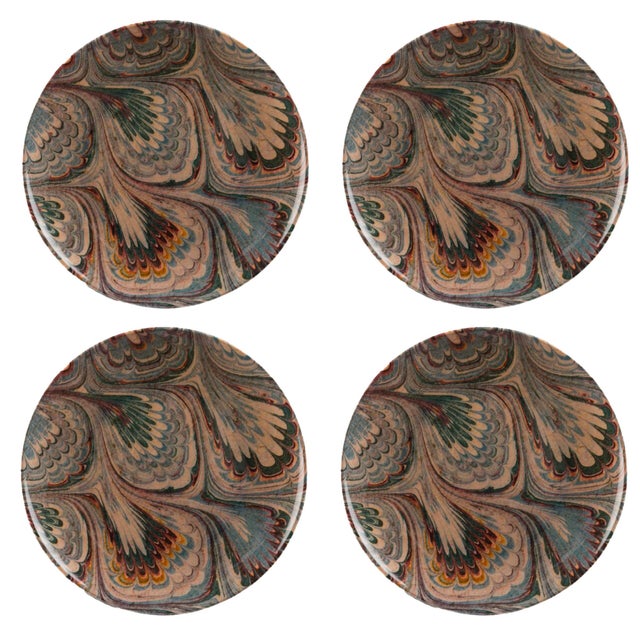 Siren Song Wilde Melamine Dinner Plates- Set of 4 For Sale - Image 4 of 4