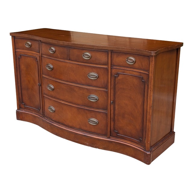 Drexel Mahogany Buffet - 1980s Traditional Sideboard and Credenza For Sale