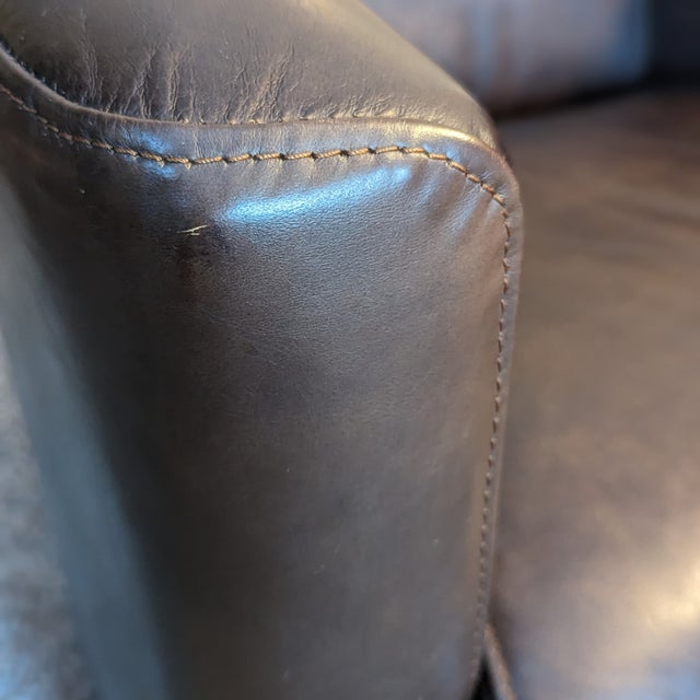 2010s Restoration Hardware Leather Rocket Club Chair Aviator Collection For Sale - Image 5 of 10