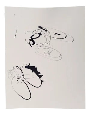 Tour De France Ink "Gesture" Drawing of the Forces of Cyclists in Motion by Erik Sulander