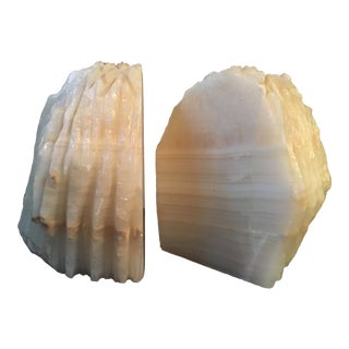 Natural Stone Bookends - a Pair For Sale