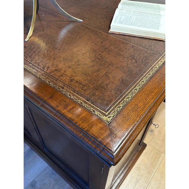 Antique Partner's Desk in Teak, 1800s For Sale - Image 11 of 17