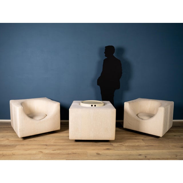 Mid-Century Modern Vintage Armchairs attributed to Bernard Govin for Saporiti, Italy, 1960s, Set of 5 For Sale - Image 3 of 5