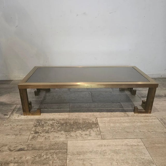 Full Brass Greek Key Coffee Table, 1975 For Sale - Image 6 of 10