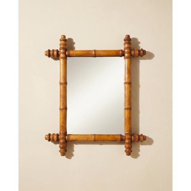 Bamboo-Style Turned Wood Mirror, 1900-1930 For Sale - Image 14 of 14