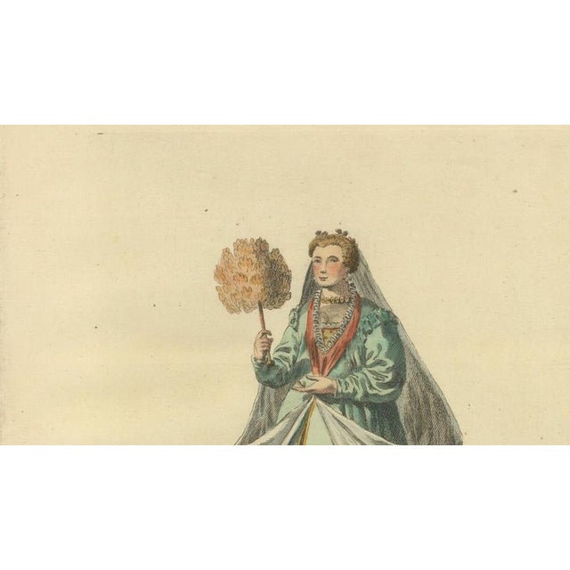 Black European School, Italian Noble Lady Costume Print, Vicenza Fashion, 1749, Paper For Sale - Image 8 of 9