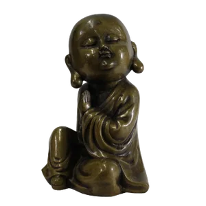 Chinese Oriental Bronze Metal Small Lohon Monk Display Figure