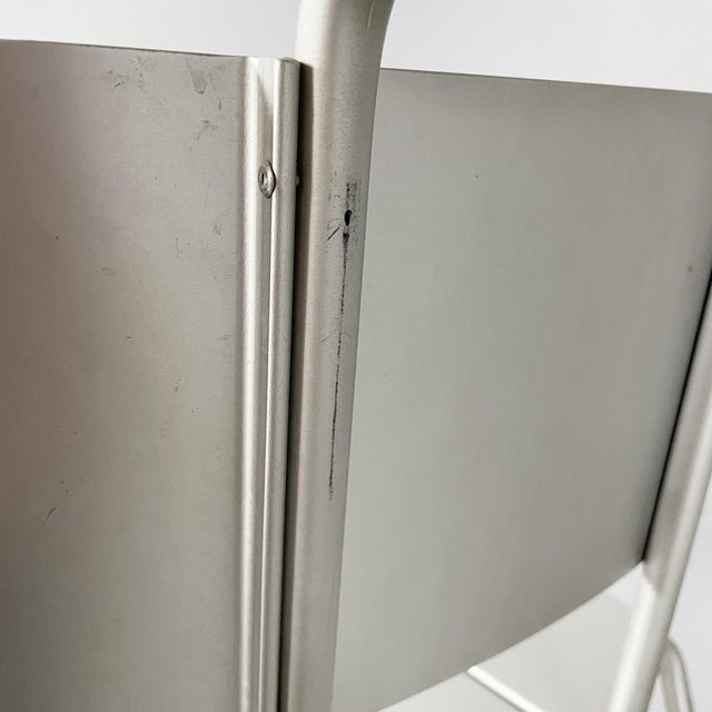 Italian Modern Aluminum Stackable Chairs by Tanzi, 1980s, Set of 4 For Sale - Image 11 of 18