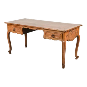 20th Century Italian Hand-Carved Oak Desk
