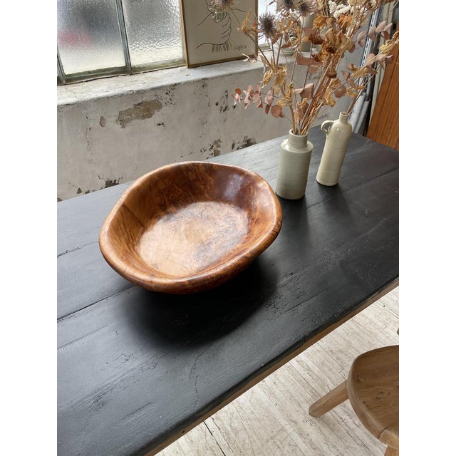 Brown Cedar Flat Dish, 1950s For Sale - Image 8 of 18