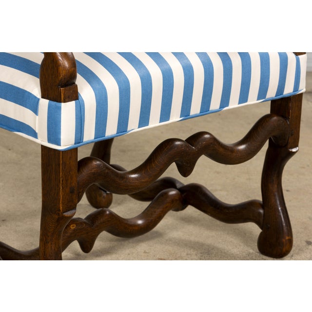 Pair of Late 19th Century French Louis XIII Style Oak Armchairs, Os De Mouton For Sale - Image 16 of 18