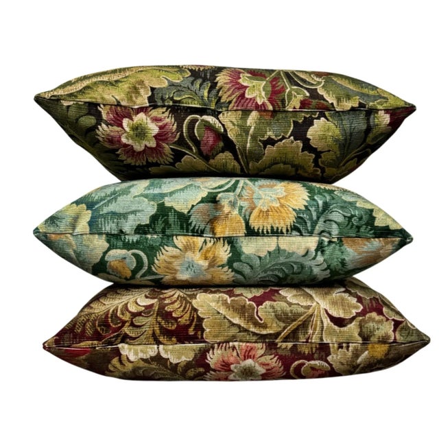 Not Yet Made - Made To Order Chelsea Velvet Plum and Rhubarb Pillows - A Pair For Sale - Image 5 of 5