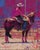 The Arena by Jeff Slemons | Soft Pastel on Sanded Paper Horse and rider in a rodeo setting. For Sale