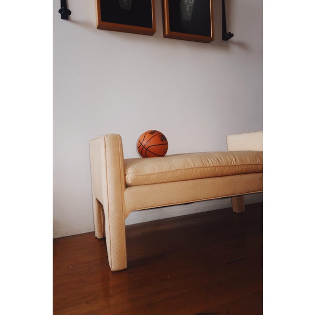 Textile Karl Springer Style Parsons Bench, Circa 1980s For Sale - Image 7 of 15
