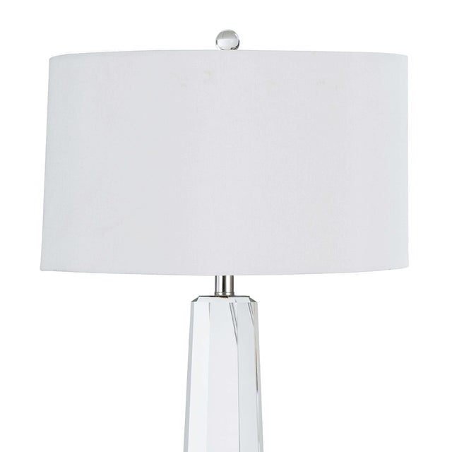 Traditional Regina Andrew Tapered Hex Crystal Table Lamp For Sale - Image 3 of 7