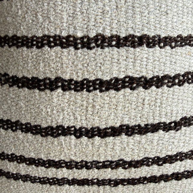 Vintage Rug Pillow Cover With Stripes For Sale In Los Angeles - Image 6 of 7