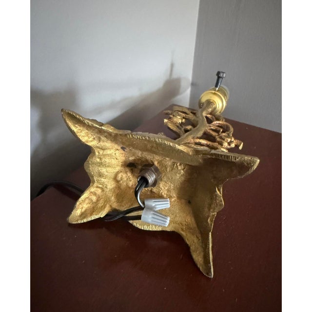 French Mid 20th Century French Brass Tree Desk Lamp For Sale - Image 3 of 8