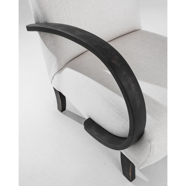 Mid-Century Modern 1930s Czech Wooden Armchair by J. Halabala For Sale - Image 3 of 5
