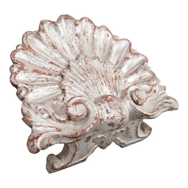 Vintage Italian Silver Giltwood Shell Decor Easel Book Stand For Sale