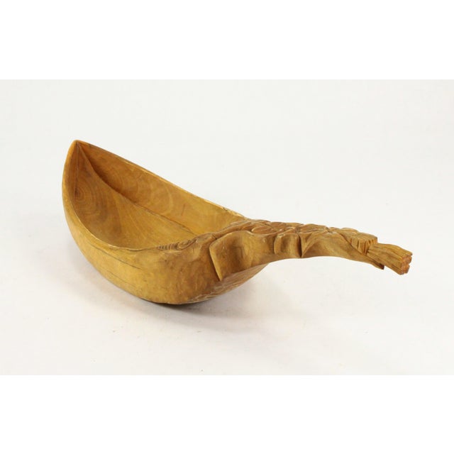 Wood Early 1900's Carved Wood Scoop Ladle Spoon Norwegian Folk Art Kåsa For Sale - Image 7 of 12