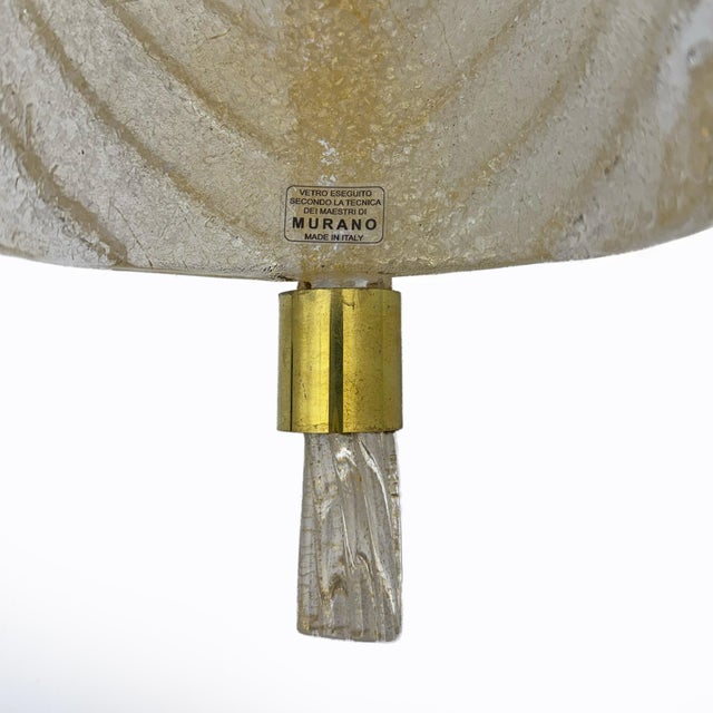 Mid-Century Modern Graniglia Murano Glass Leaf Sconces from Barovier & Toso, 2000, Set of 2 For Sale - Image 9 of 11