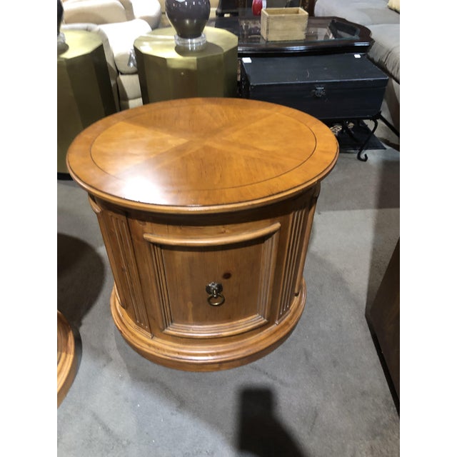 Ethan Allen Tuscany Knotty Pine Oval Wood End Tables a Pair Chairish