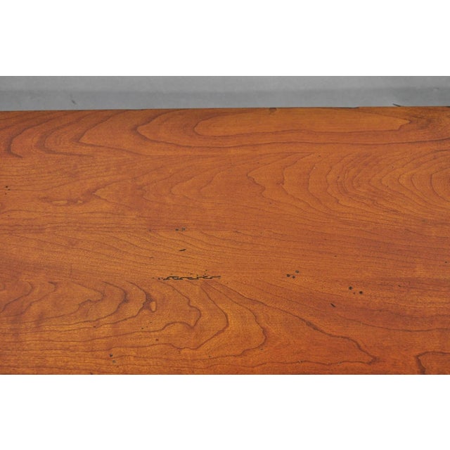 Vintage Georgian Cherry 3 Drawer Block Front Bachelor Chest Dresser by Harden For Sale - Image 11 of 18