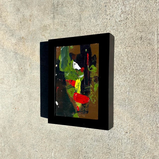 Vintage Boho Miniature Painting in Wood Frame For Sale In West Palm - Image 6 of 8