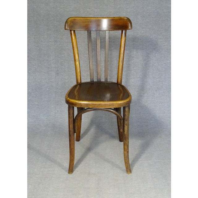 Wood Bistro Bentwood Chairs by Fischel France, 1935, Set of 6 For Sale - Image 7 of 14