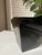 1980s Postmodern Art Deco Style Black Gloss Tapered Square Vase For Sale In Houston - Image 6 of 8