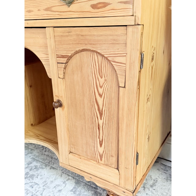 Antique English Pine Sideboard Cabinet Desk For Sale In Providence - Image 6 of 18