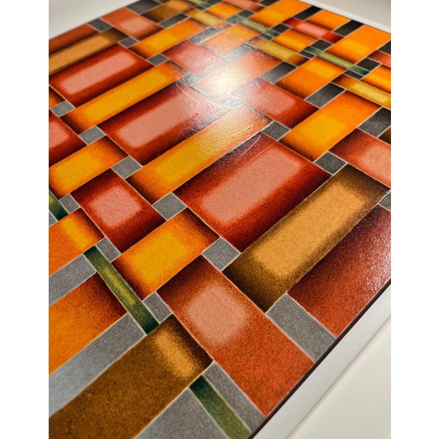 2011 Original Painting on Panel Weaving #16 (For David) by Mark Leonard 12"x`12" For Sale - Image 4 of 11