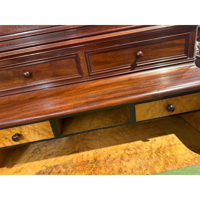 Napoleon III Mahogany Brown Scriban For Sale - Image 3 of 9