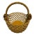 Primo'Gi Ceramic Woven Basket, Signed For Sale