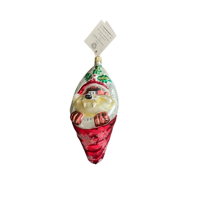 Red 1990s Christopher Radko Looney Tunes Warner Brothers Stocking Ornament Set- 4 For Sale - Image 8 of 12