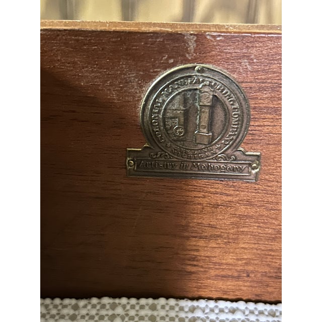 Contemporary 1980’s Two Tone Solid Wood Mahogany Chest of Drawers For Sale - Image 3 of 9