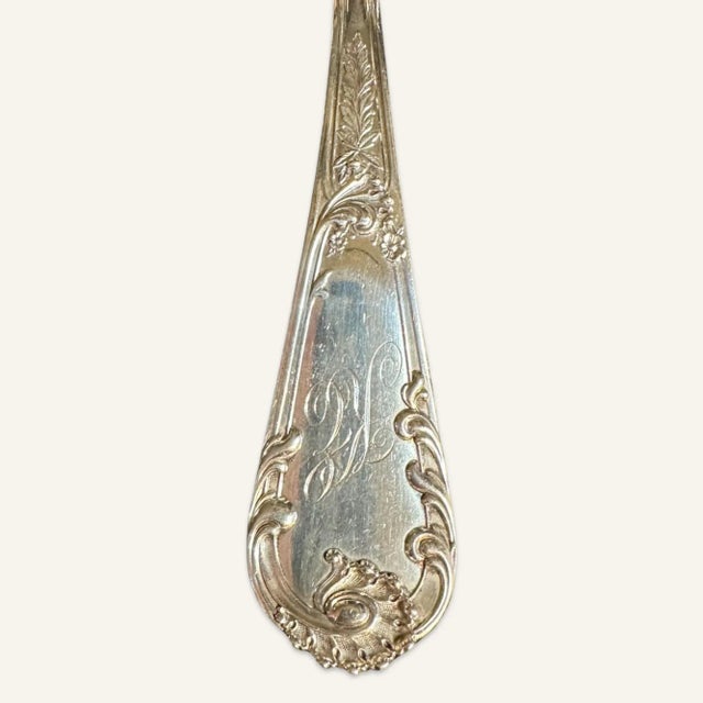 Rococo Antique Sterling Silver Monogrammed Punch Ladle by Bailey Banks and Biddle For Sale - Image 3 of 6