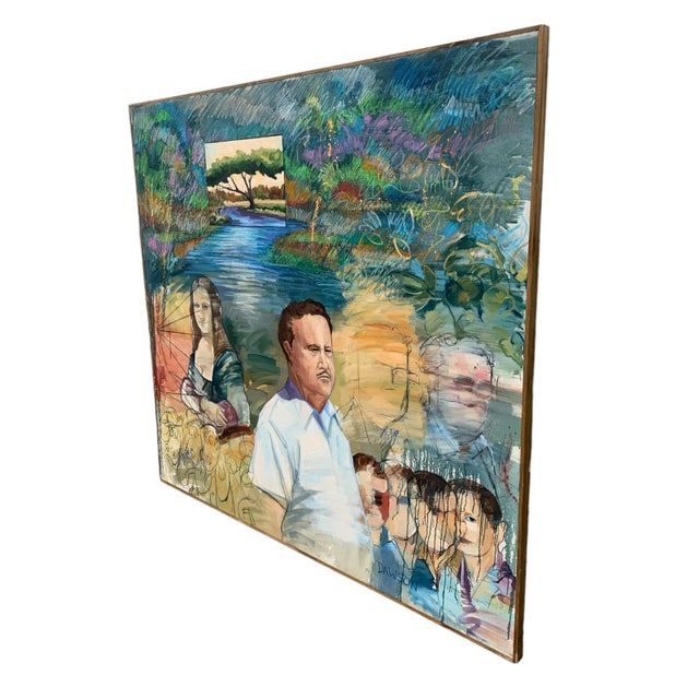 Abstract Large-Scale Figurative Oil Painting — American Artist John Allan Dawson (B. 1946) For Sale - Image 3 of 12