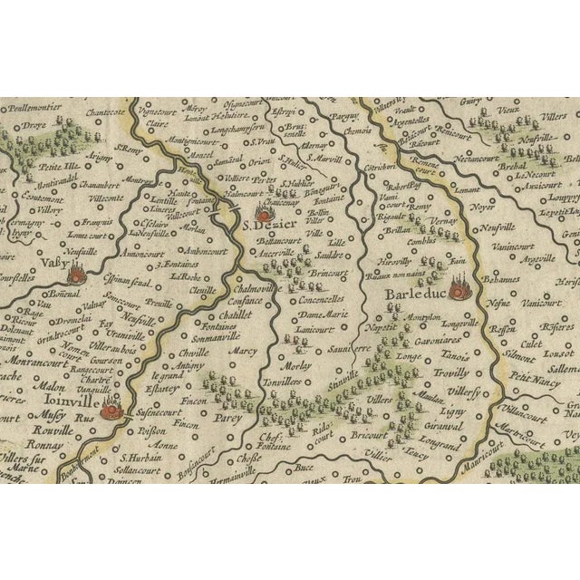 Janssonius Map of the Champagne Region in France, 1644 For Sale - Image 4 of 7