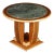 Mahogany and Marble Center Table or Zoom Table by Ron Puckett, 1991, Signed For Sale
