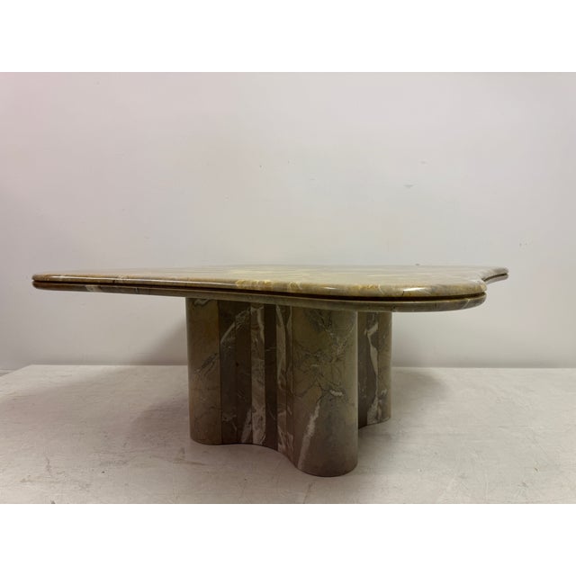 Italian Biomorphic Square Marble Table, 1970s For Sale - Image 6 of 17