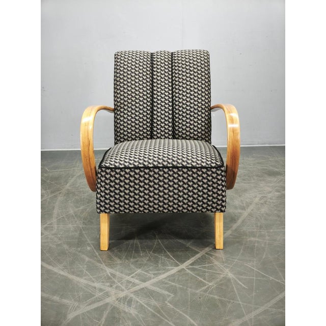 Exceptional Art Deco armchair designed by Jindřich Halabala, one of the most celebrated figures of Czech modern furniture...