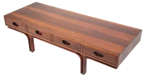 Mid-Century Italian Wooden Coffee Table by Gianfranco Frattini for Bernini, 1960s