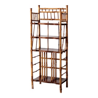 Antique Bamboo Etagere For Sale