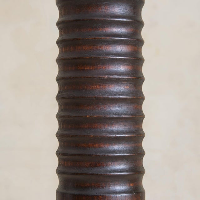 French Brutalist Carved Oak Coat Rack by Charles Dudouyt, 1940s For Sale - Image 9 of 11