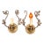 1910s Cast Brass Wall Sconces With Trailing Vines and Leaves Original Antique Patina - a Pair For Sale