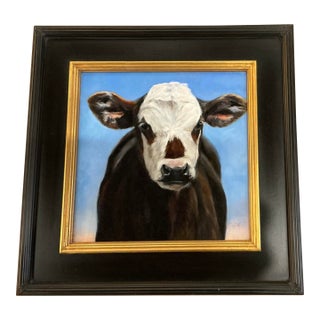 Mejo Okon, American Artist, (1953-). Oil on Canvas, “Button” For Sale
